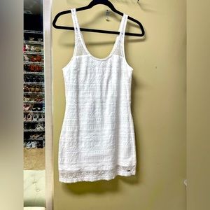 White Medium Hollister Zip Back Dress. Excellent Quality! 13.5 W x 34 L